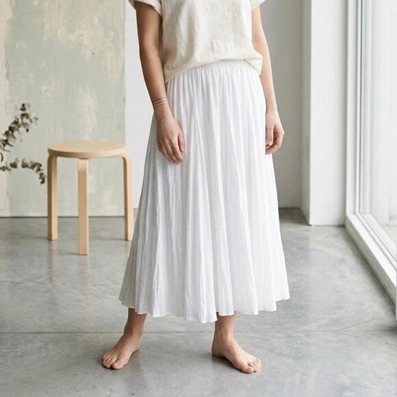 Zac & Rachel Dresses & Skirts - Zac & Rachel White Layered Maxi Skirt SzL Minimalist Romantic Balletcore